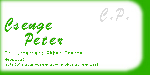 csenge peter business card