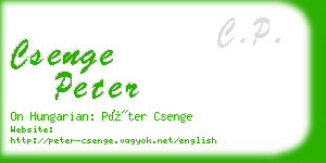 csenge peter business card